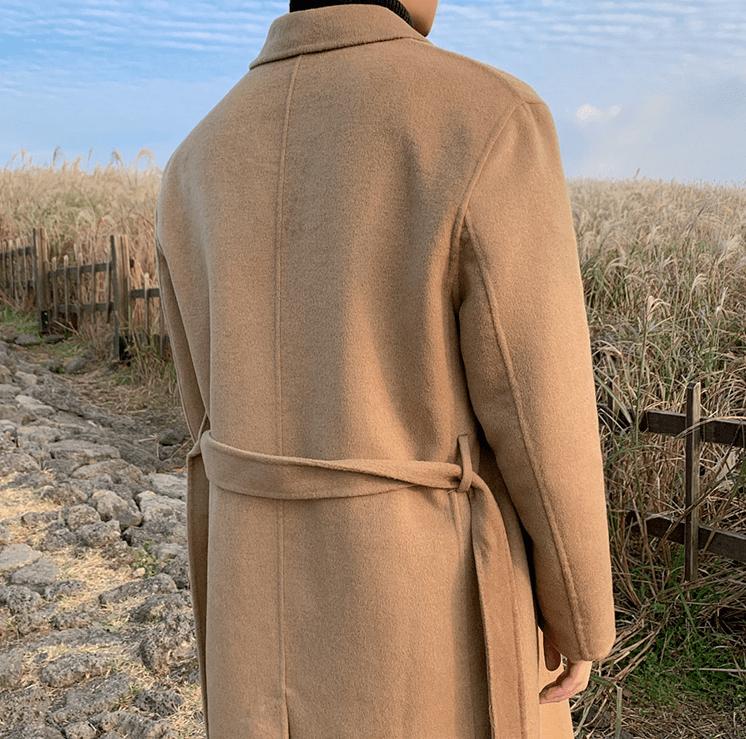 RT No. 3466 COLLAR WOOLEN COAT BELT JK Product Image