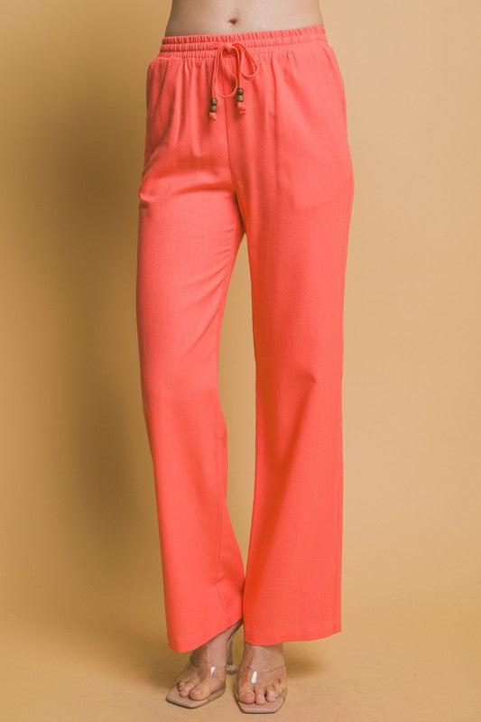WARMER WEATHER LINEN BEACH PANTS Product Image