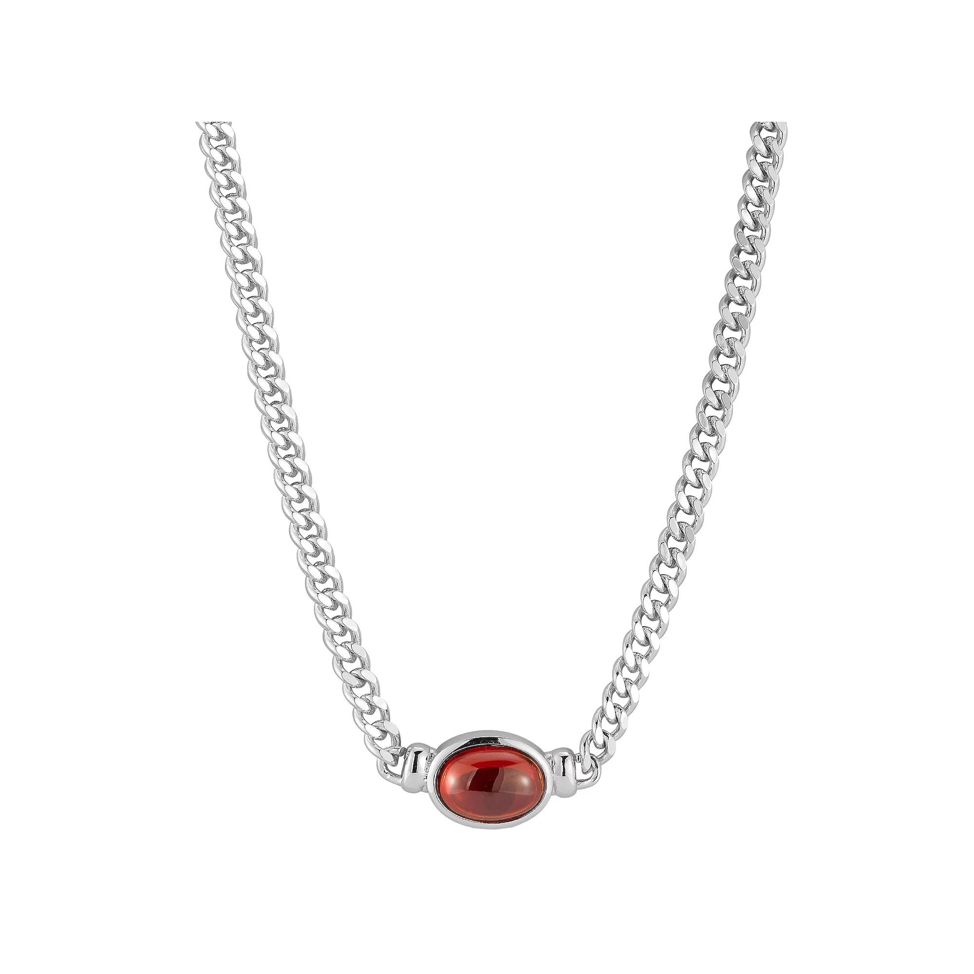 WINX 18k Gold Plated Cubic Zirconia Curb Chain Necklace, Women's, Size: 17-19" ADJ, Gold Tone Product Image