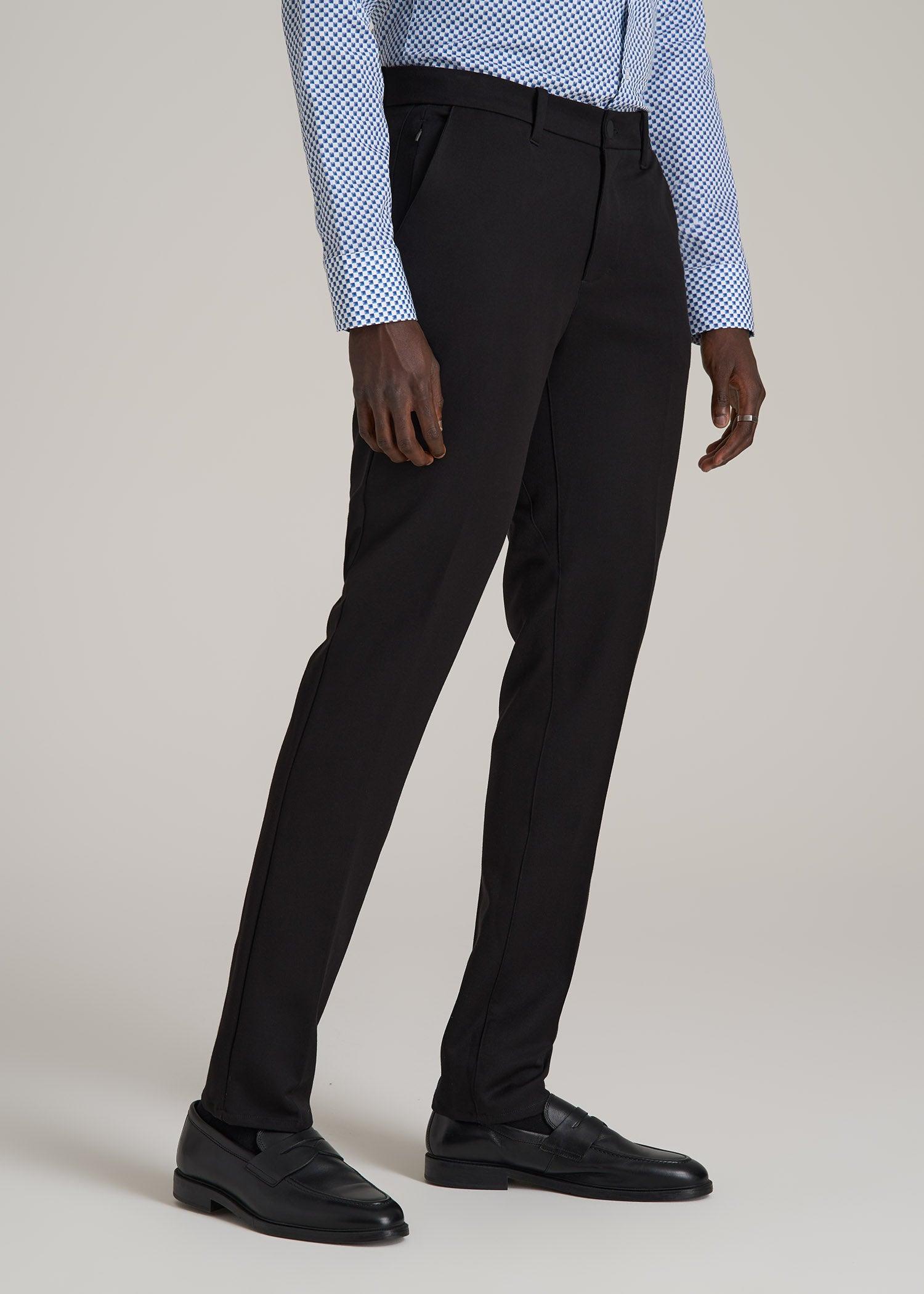 TAPERED-FIT Stretch Dress Pants for Tall Men in Black Male Product Image