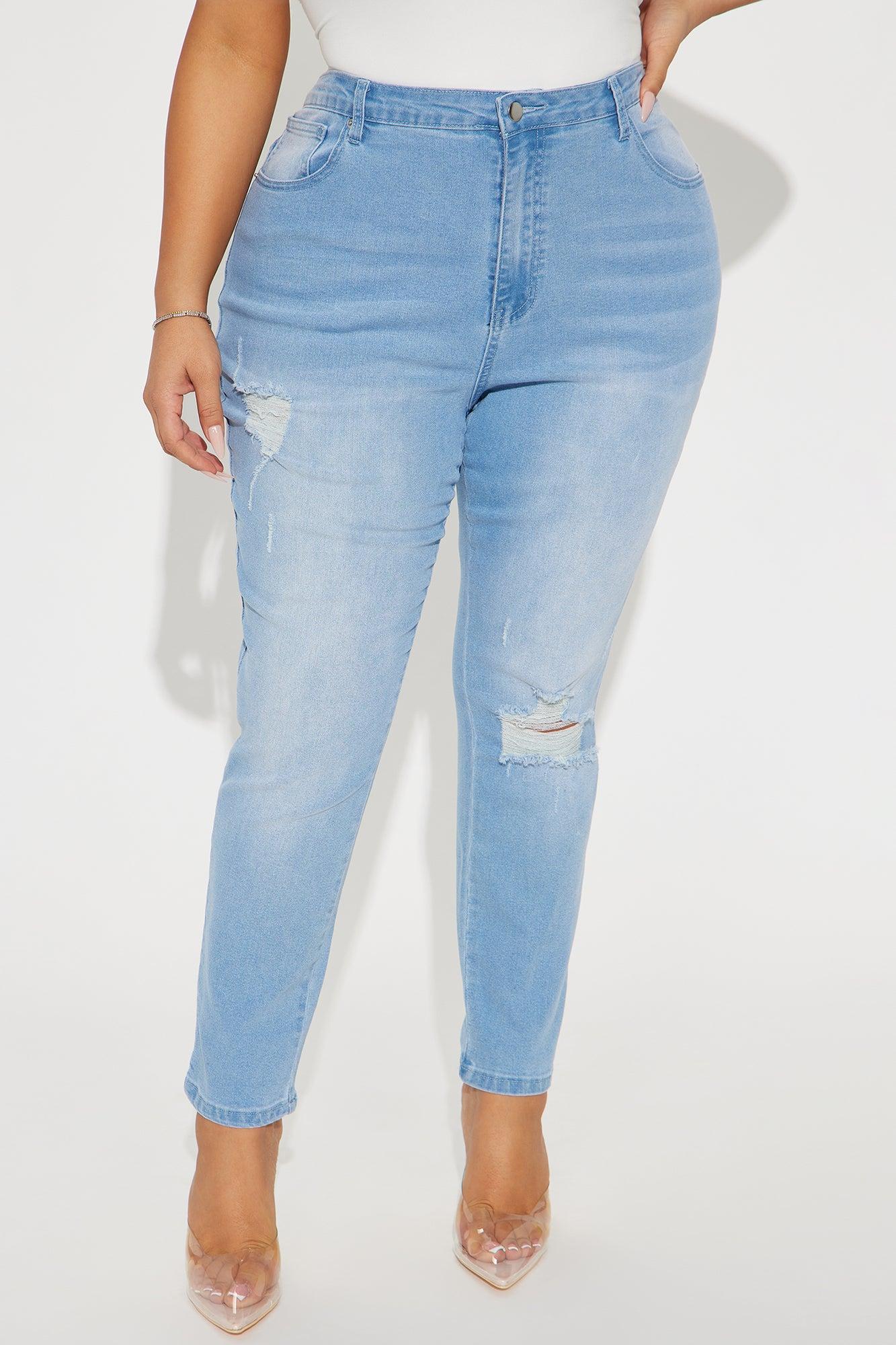 Call It Love Stretch Ripped Skinny Jeans - Light Wash Product Image