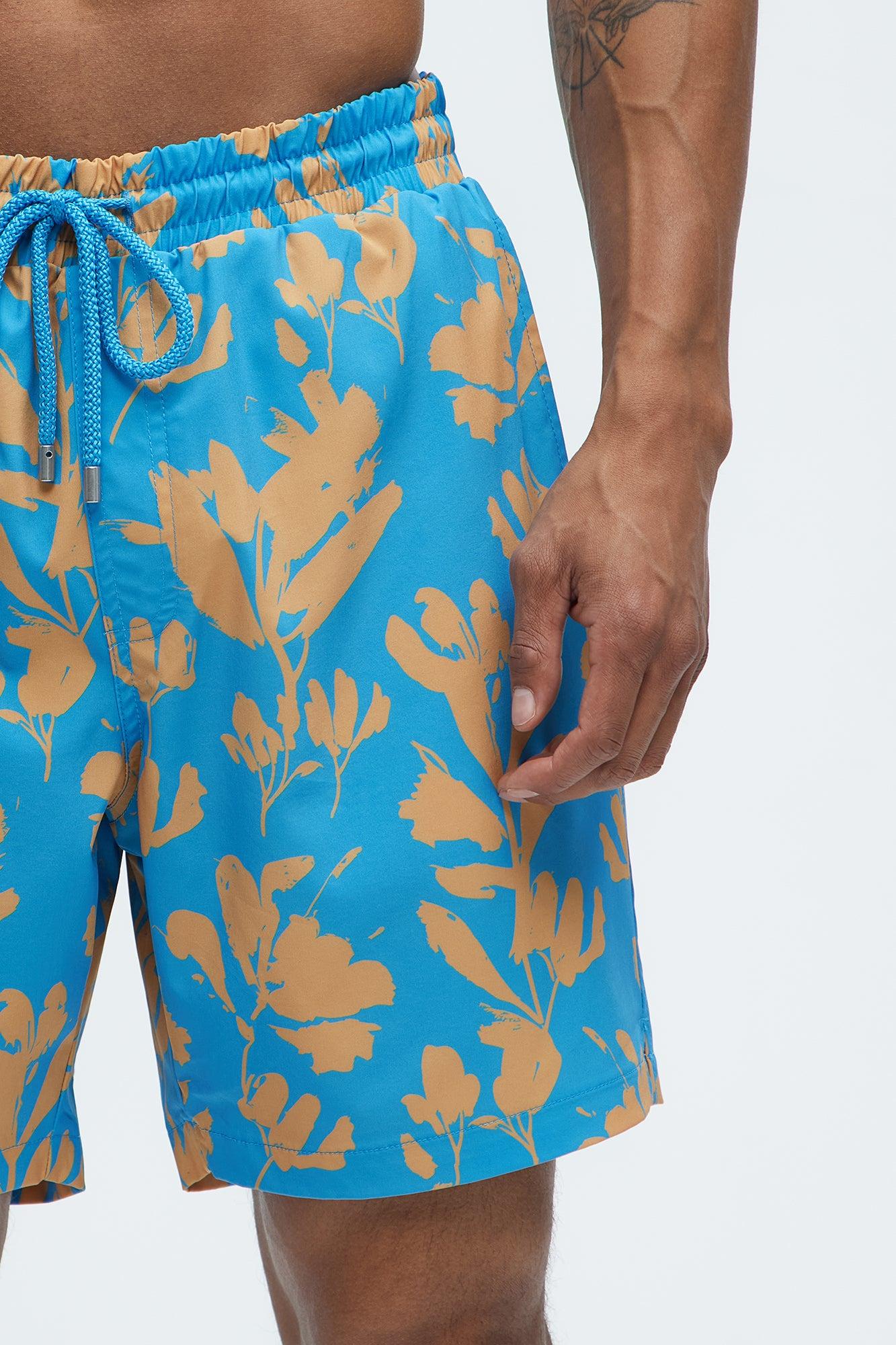 Bloom Off Swim Trunk - Blue/combo Product Image