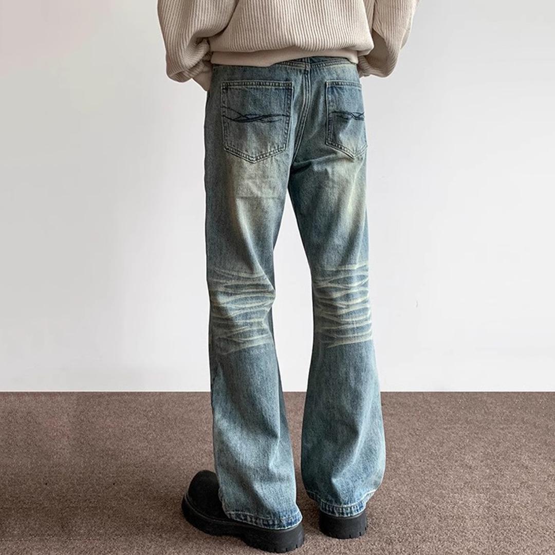 Sopula Men's Heavy Industry Washed American Street Slim Flared Jeans Product Image