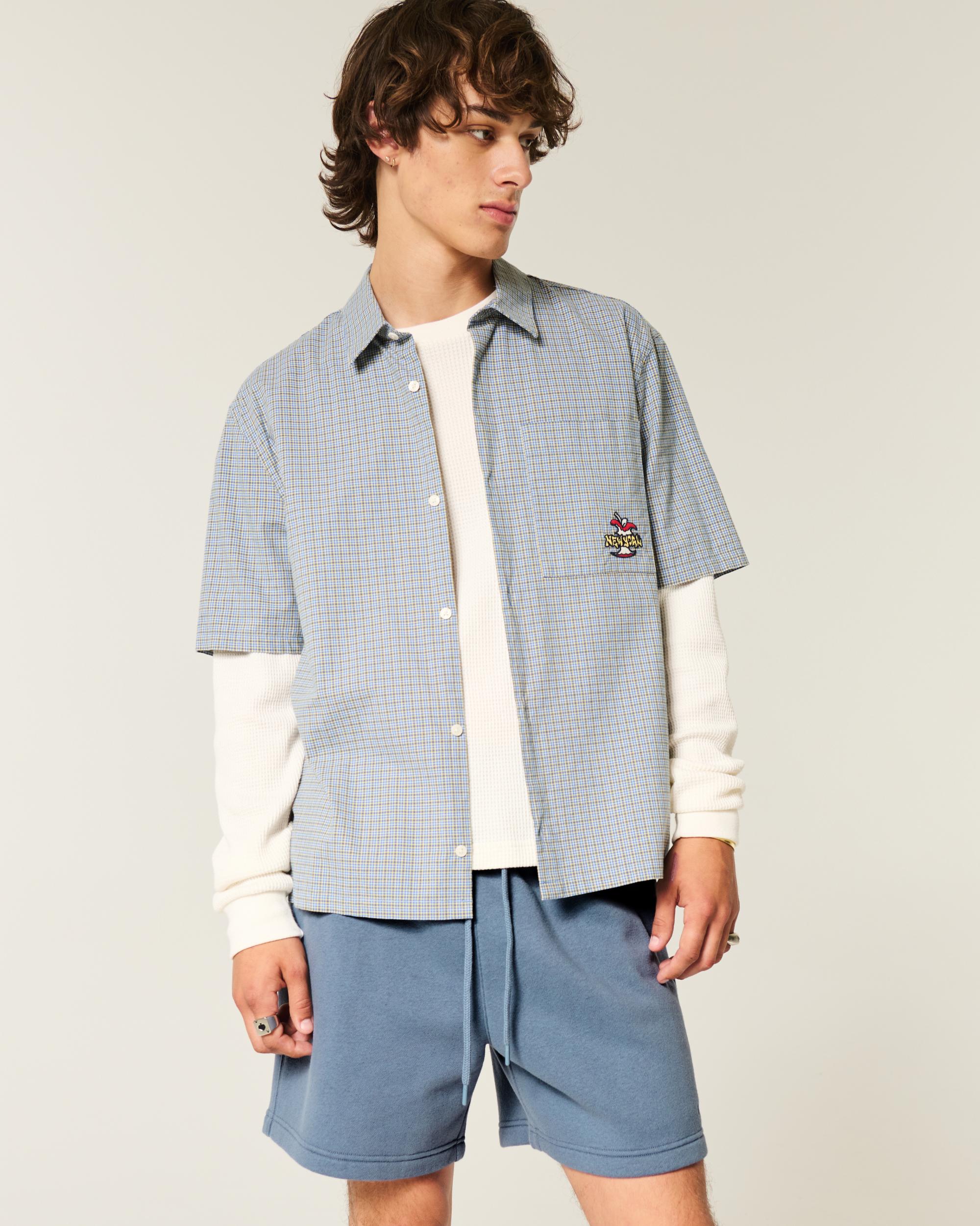 Mid-Thigh Loose Fleece Shorts Product Image