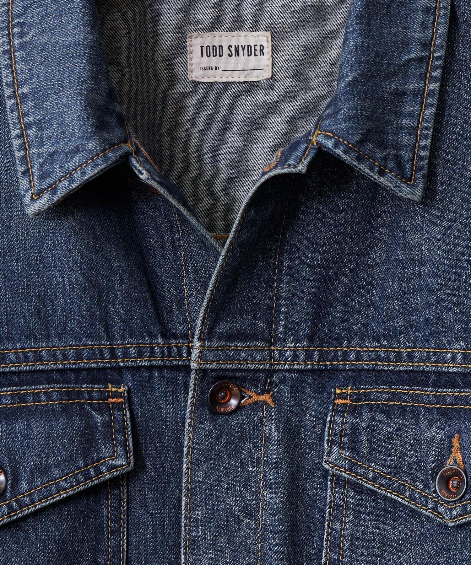 Selvedge Denim Jacket in Medium Wash Product Image