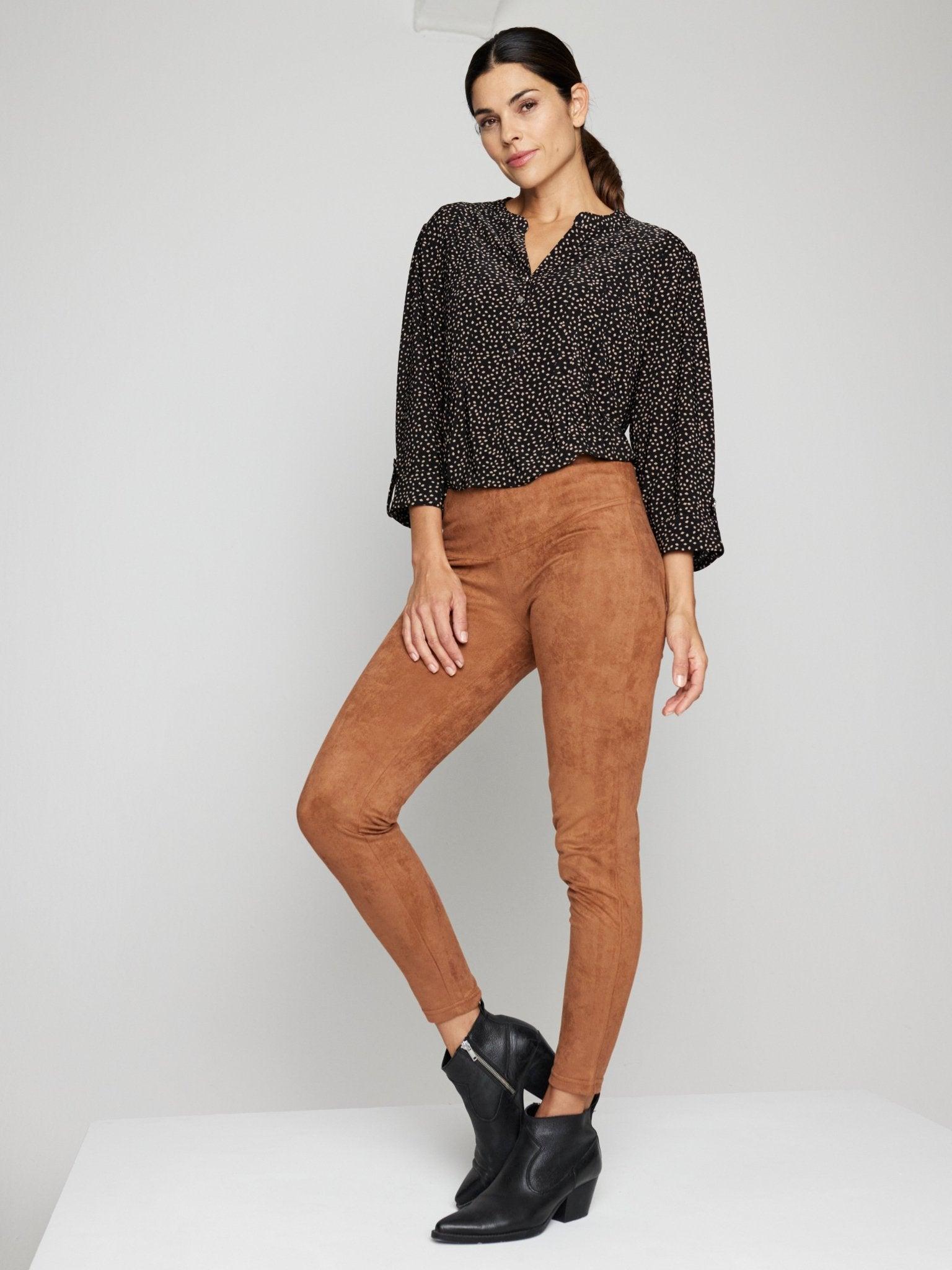 Roz & Ali Tummy Control Faux Suede Female Product Image