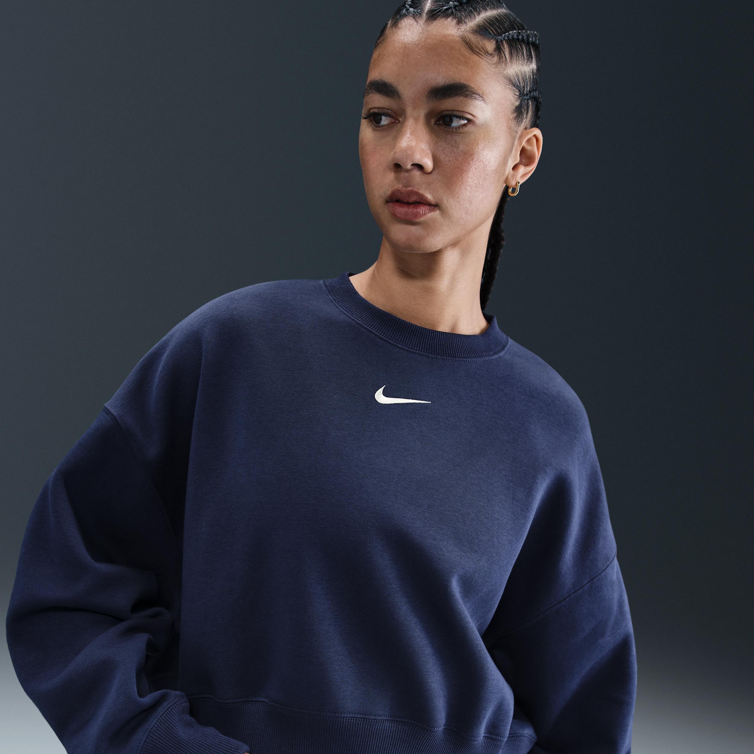 Womens Nike Sportswear Phoenix Fleece Over-Oversized Crew-Neck Sweatshirt | DQ5761-051 Product Image