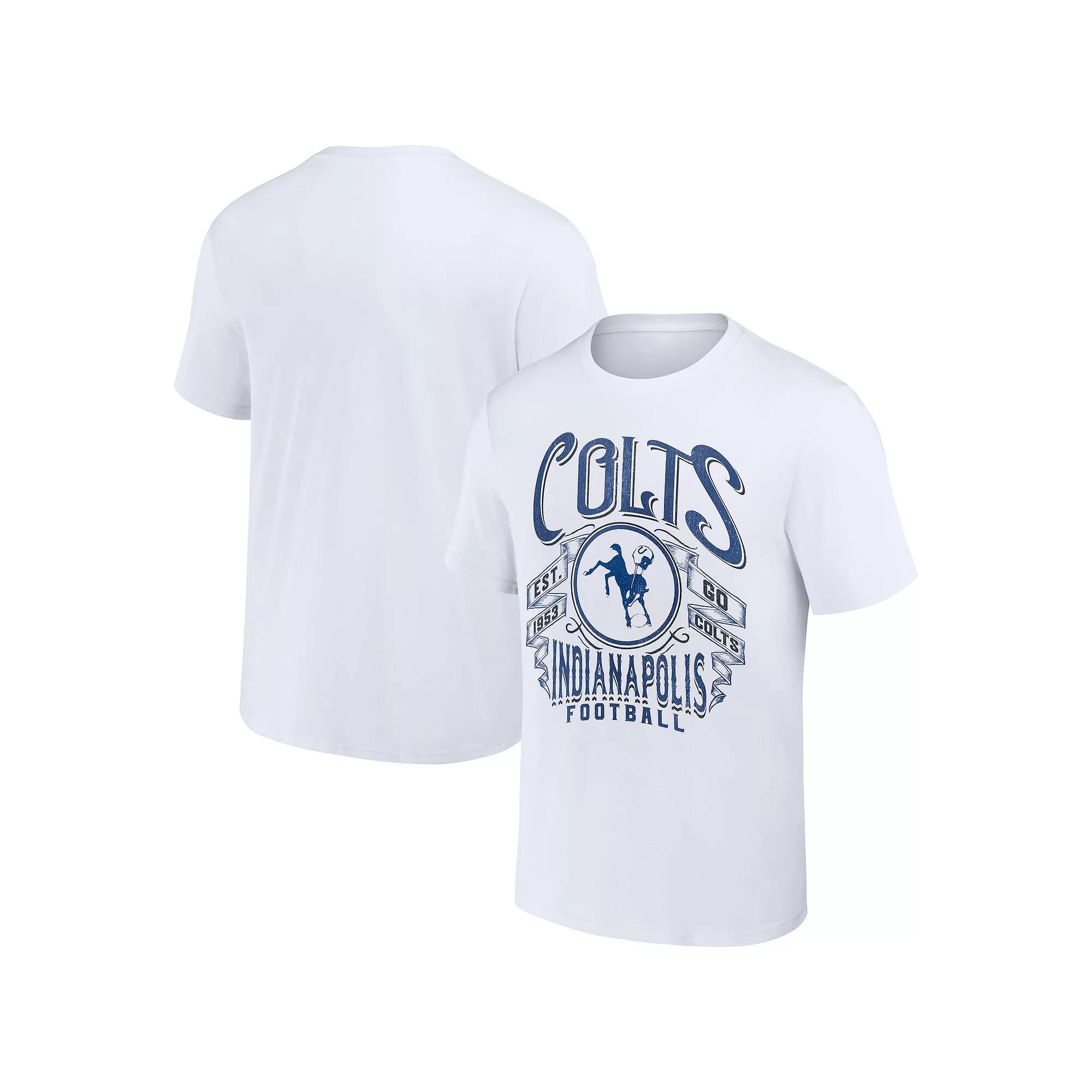 Men's NFL x Darius Rucker Collection by Fanatics White Indianapolis Colts Vintage Football T-Shirt,  Product Image