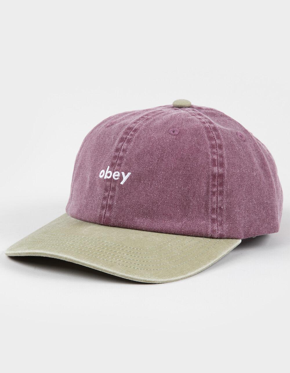 OBEY Pigment 2 Tone Lowercase Strapback Hat - BLACK COMBO Product Image
