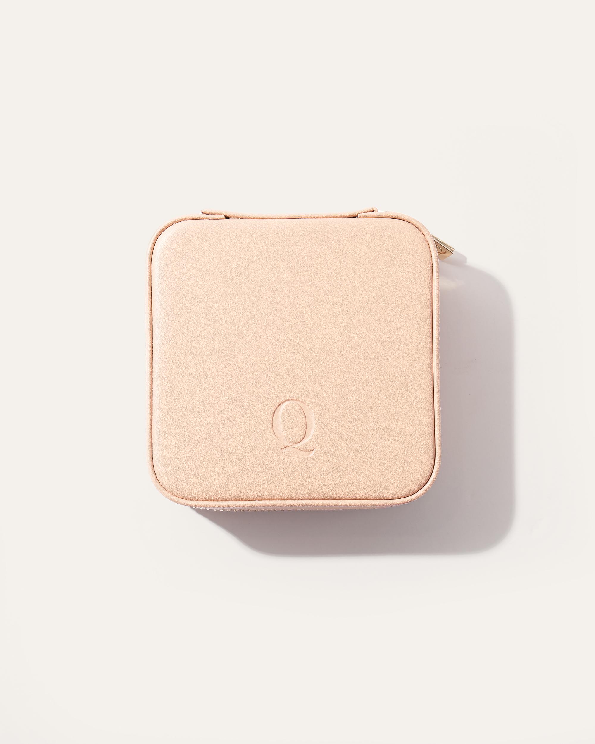 Quince | Women's Leather Jewelry Travel Case in Beige Product Image