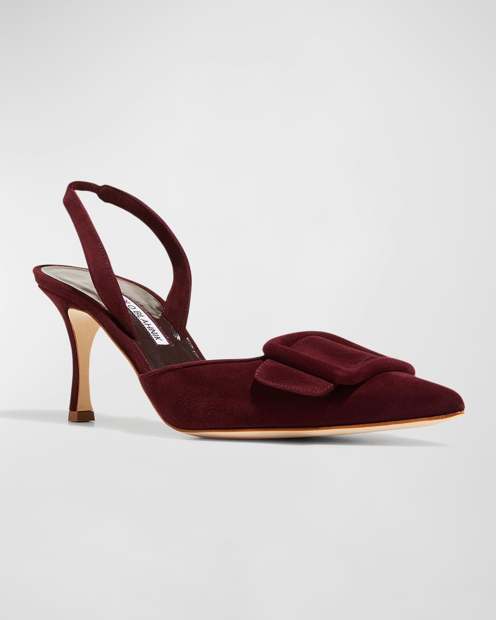 Maysli Suede Buckle Halter Pumps Product Image