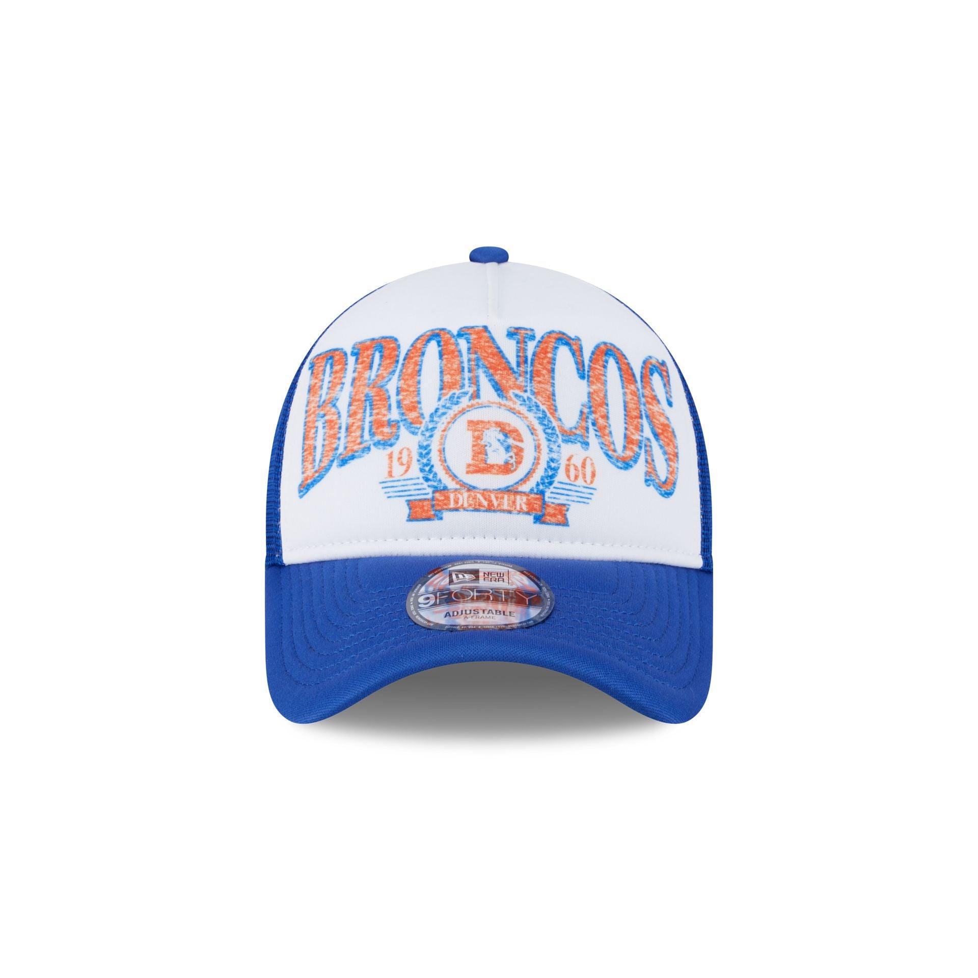 Denver Broncos Distressed 9FORTY A-Frame Trucker Hat Male Product Image
