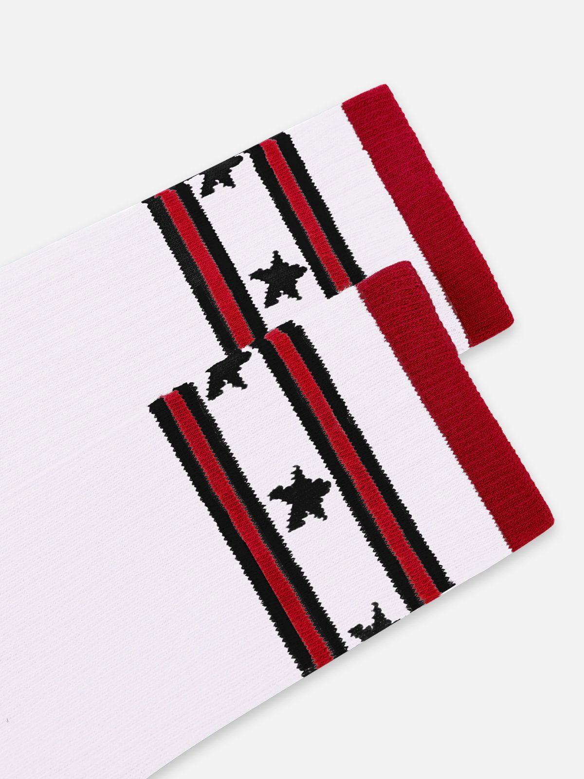 Vintage Stripe Star Graphic Socks Product Image