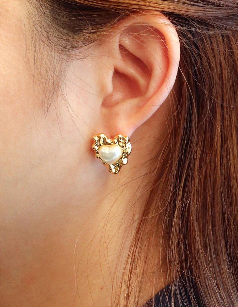 DO EVERYTHING IN LOVE 14K White Gold Dipped Everlasting Love Earrings - SILVER Product Image