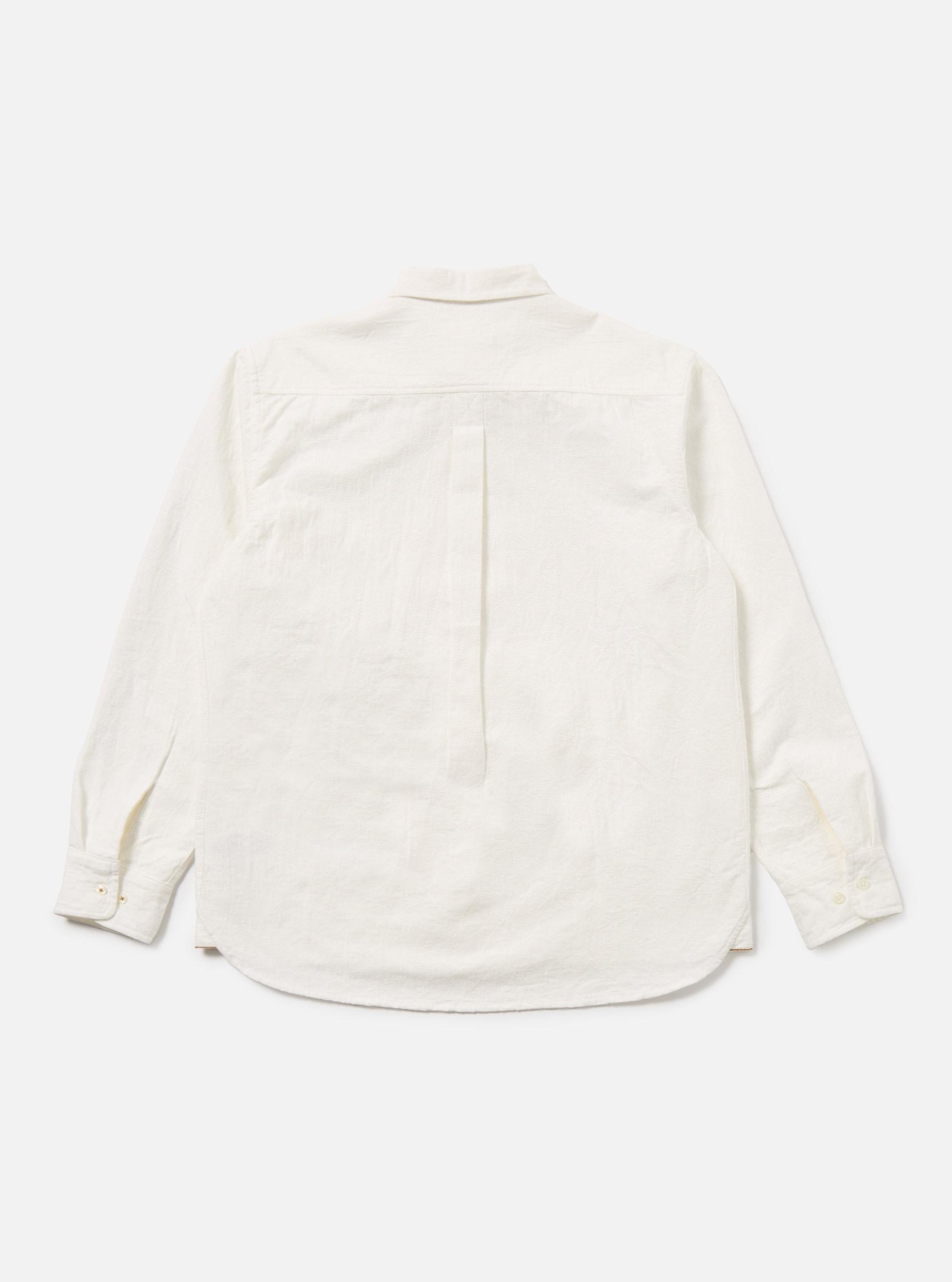 Universal Works Lazy Day Shirt in White Floral Jacquard Product Image