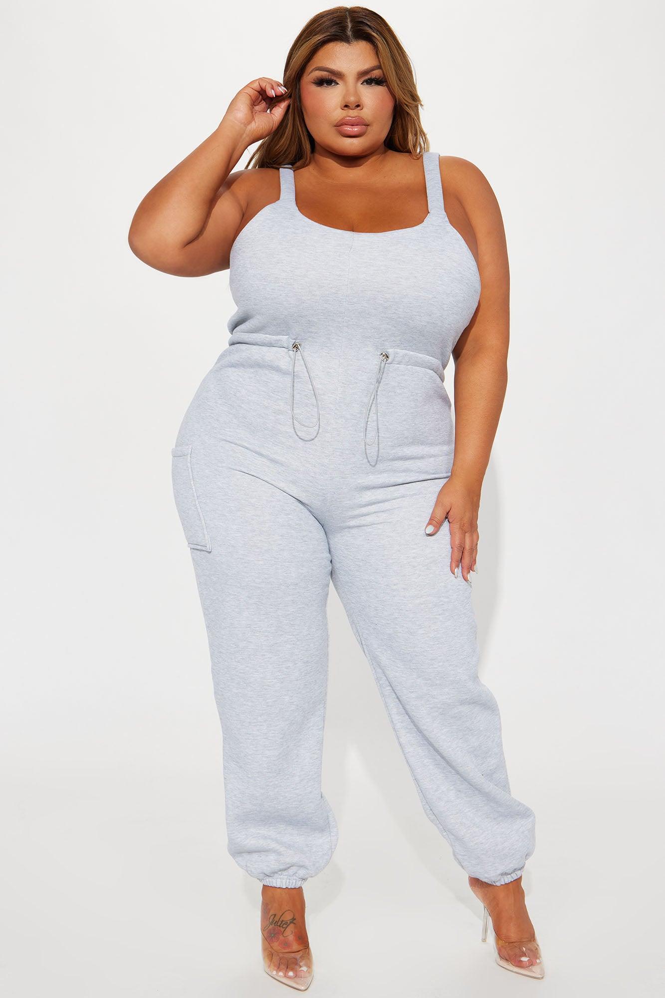 Felicia Cozy Jumpsuit - Heather Grey Product Image