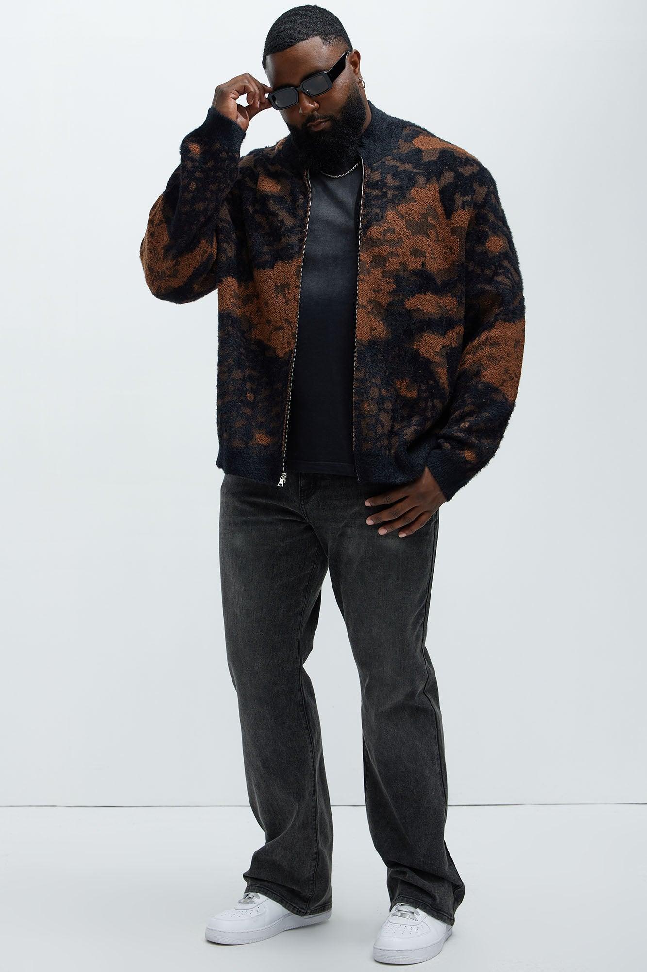 Lock It In Zip Sweater - Brown Combo Male Product Image