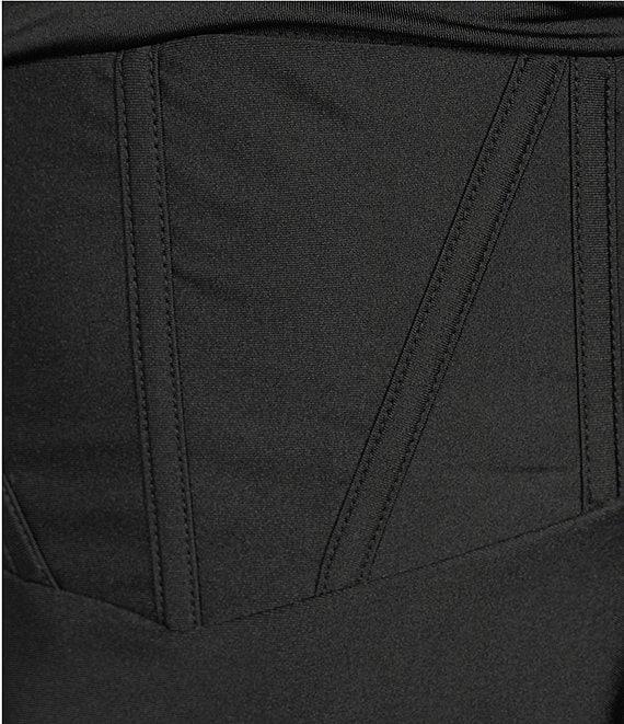 City Vibe Sweetheart Neck Off The Shoulder Lace Up Back Skater Dress Product Image