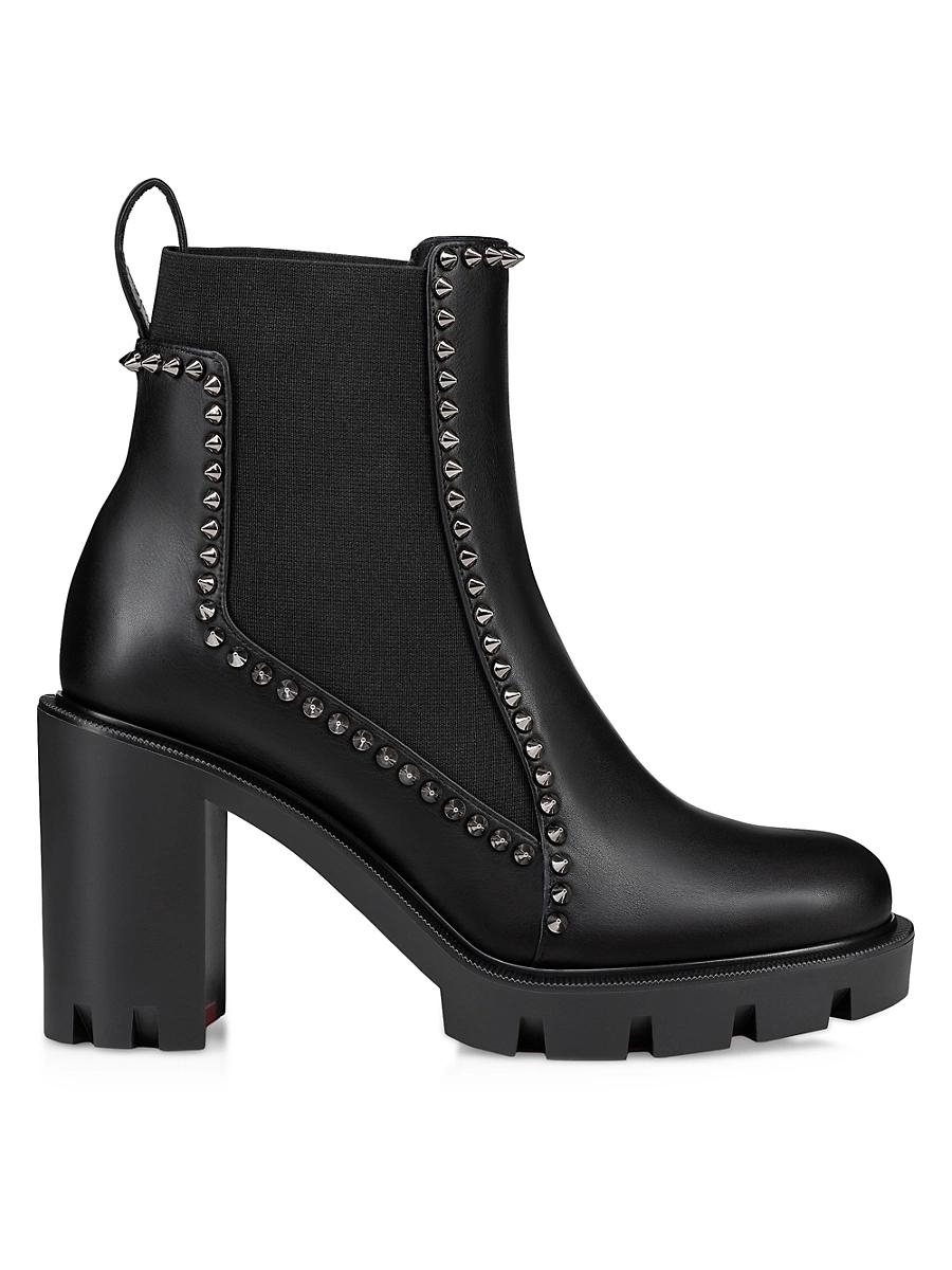 Womens Out Line Spikes Lug 70MM Leather Boots Product Image