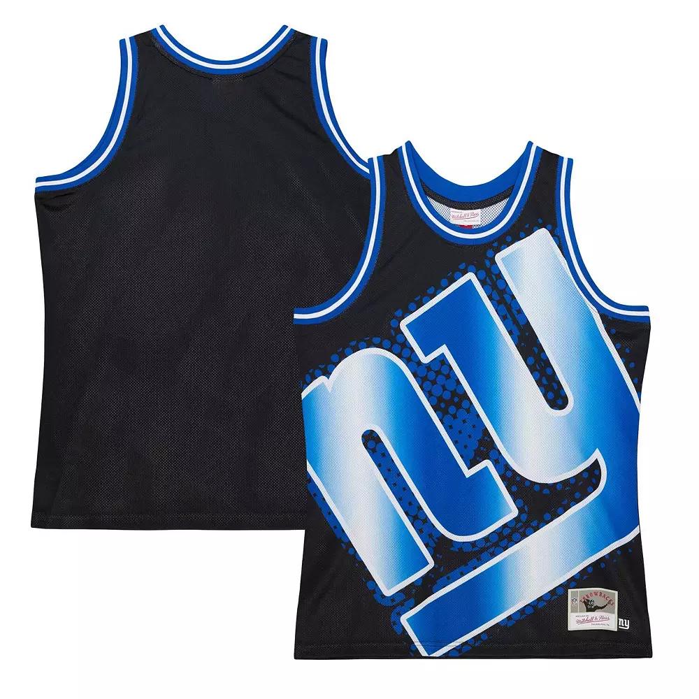 Men's Mitchell & Ness Black New York Giants Big Face 7.0 Fashion Tank Top,  Product Image