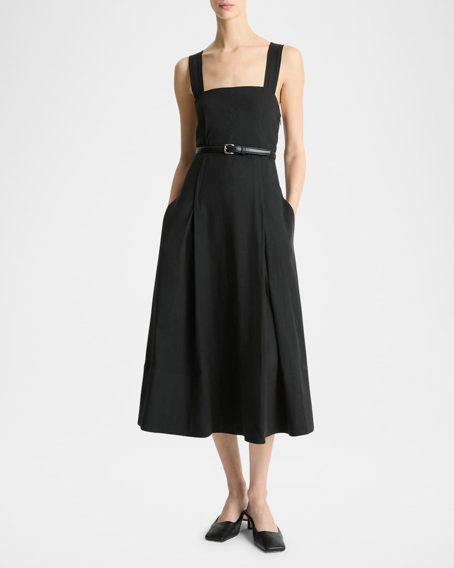 Sleeveless Linen-Blend Cami Dress Product Image