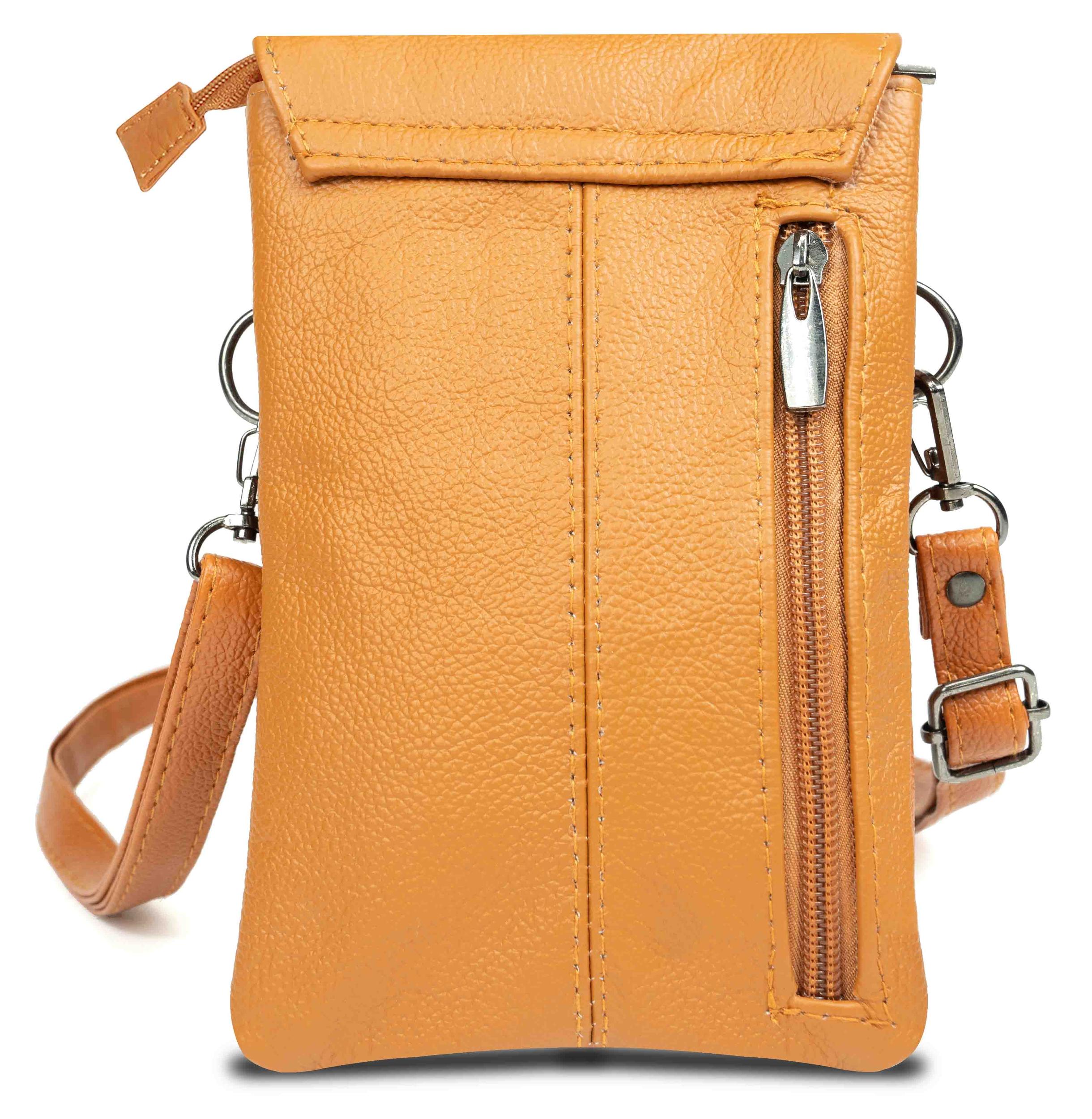Genuine Leather Cell-Phone Crossbody Wallet Purse Product Image