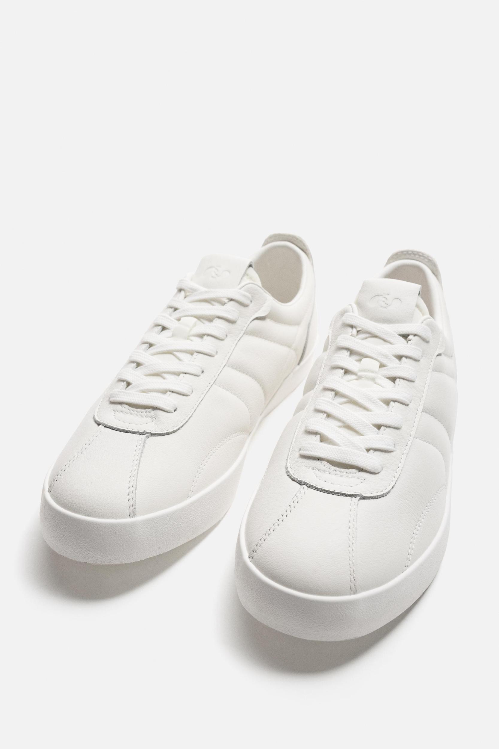 PADDED LEATHER SNEAKERS Product Image