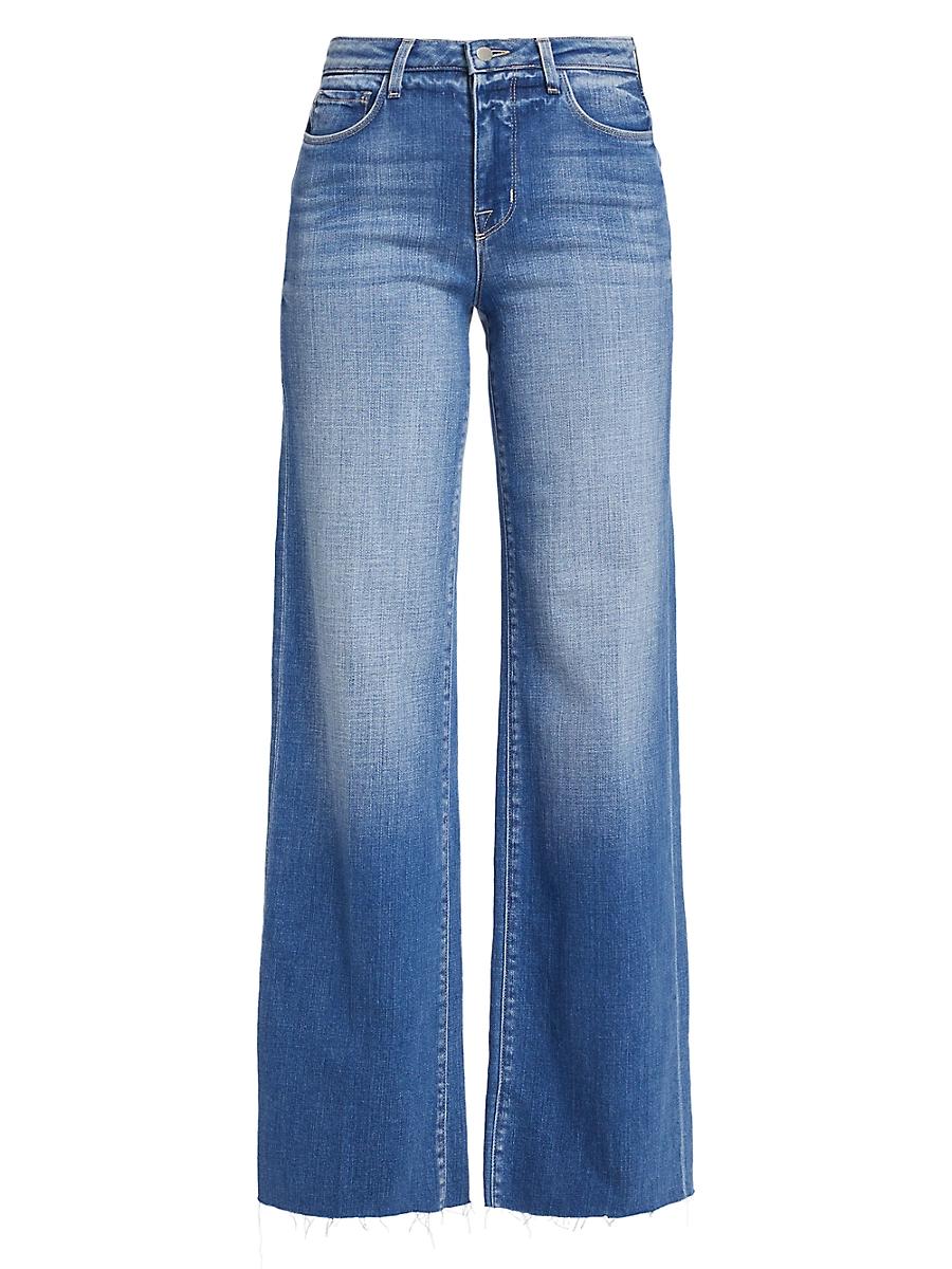 Womens Scottie High-Rise Wide-Leg Jeans Product Image