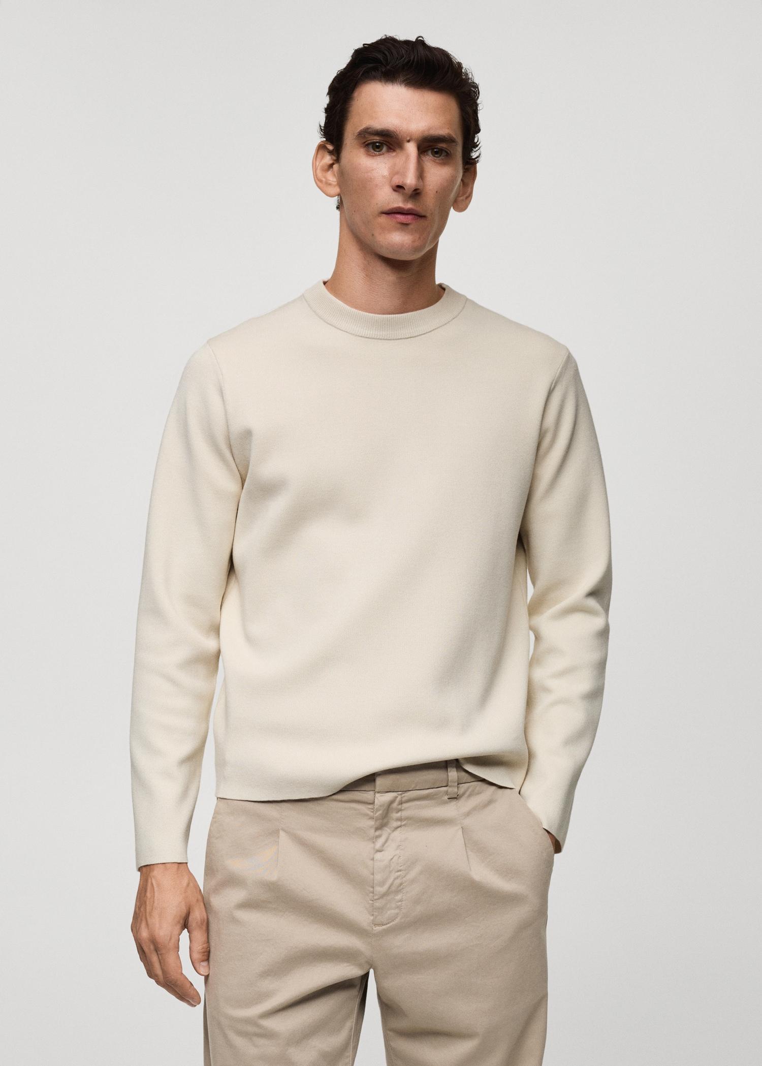 Medium-knit regular-fit sweater - Men | MANGO USA Product Image