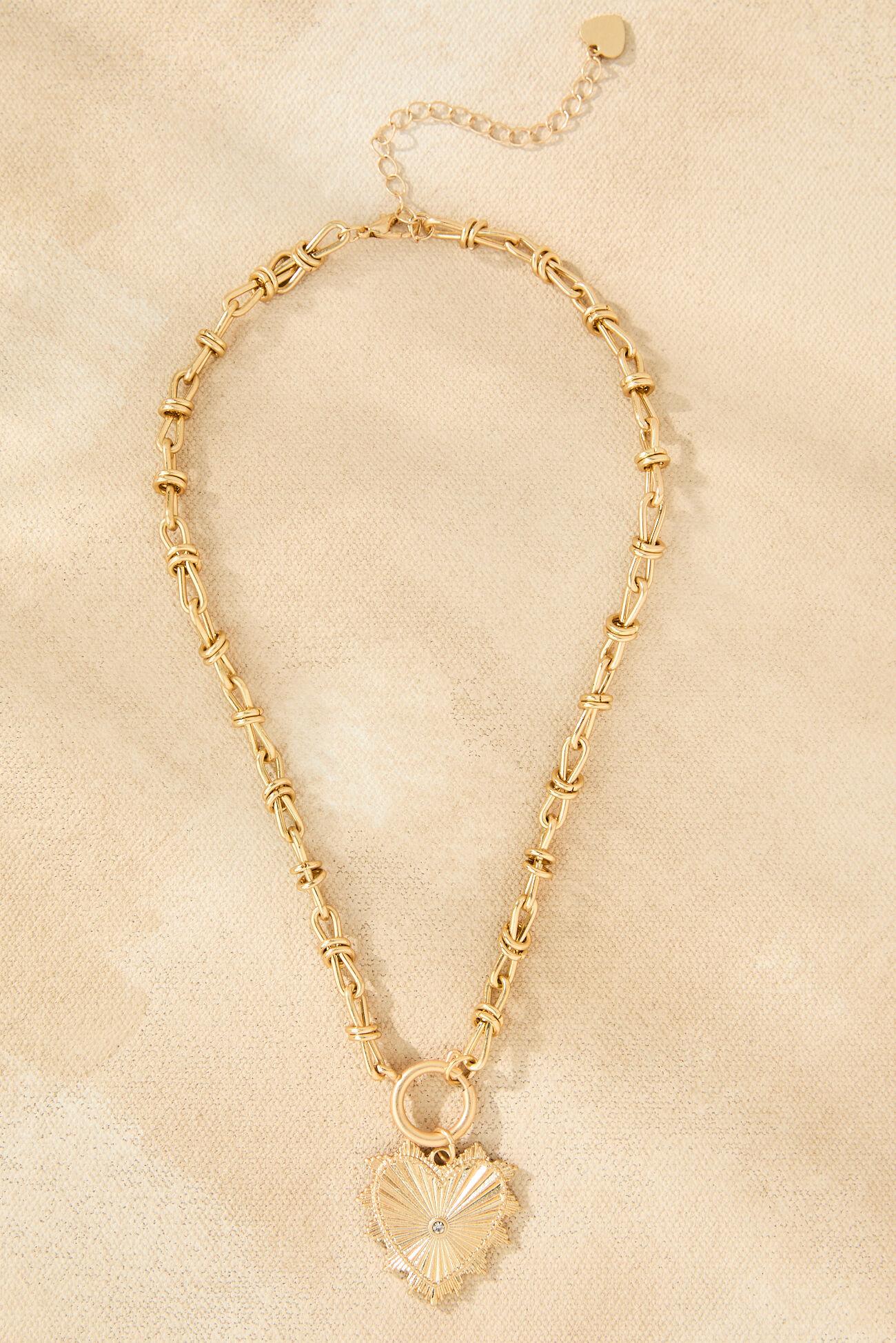 Gold Heart Chain Necklace Product Image