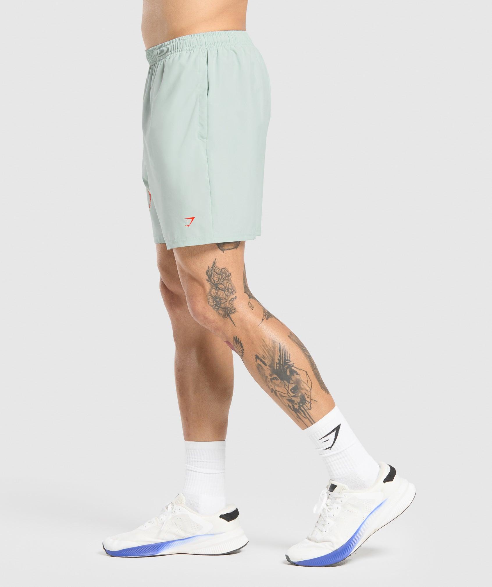 Gymshark Keep Showing Up 7" Shorts - Morning Blue Male Product Image