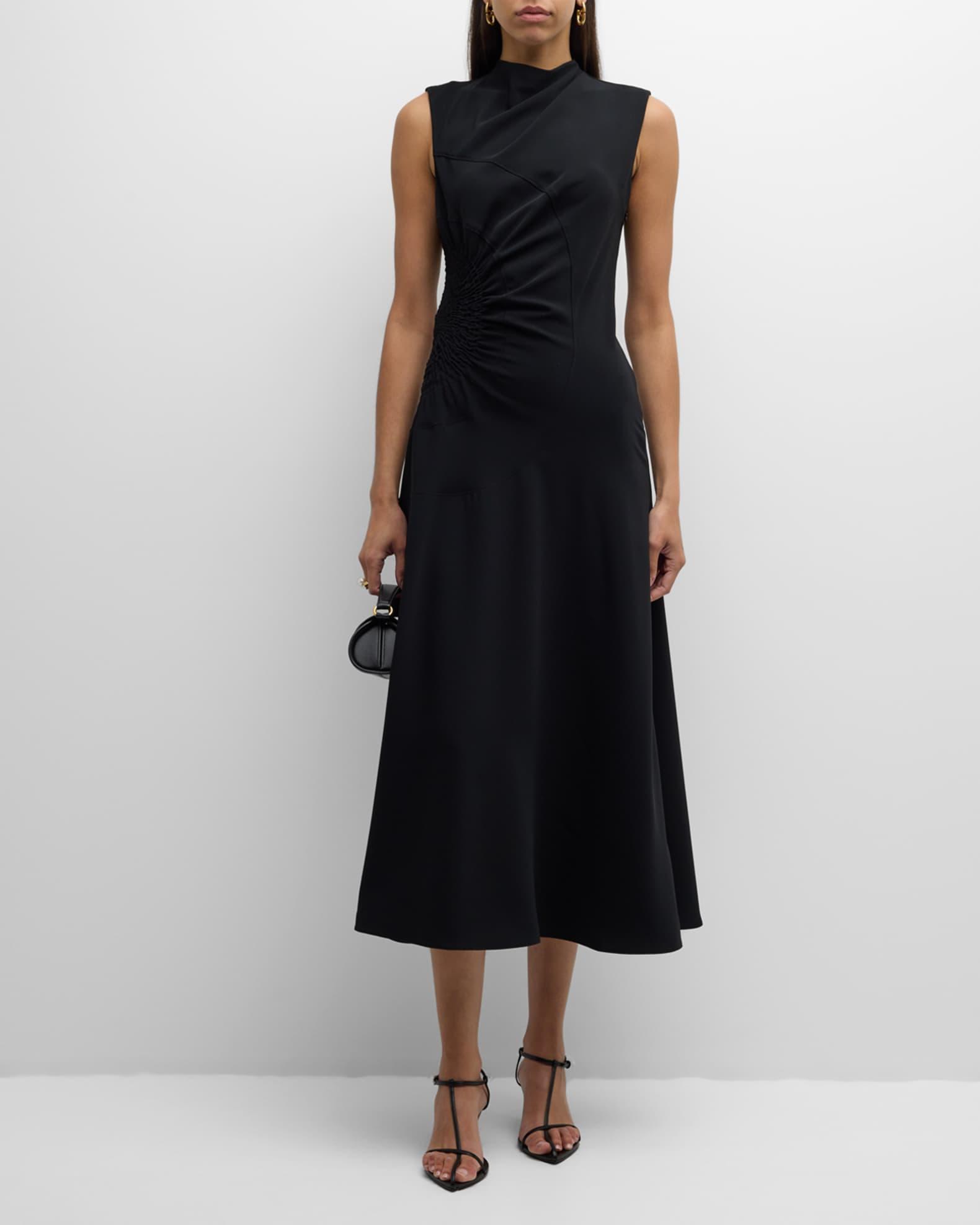 Kaia Gathered Sleeveless Midi Dress Product Image