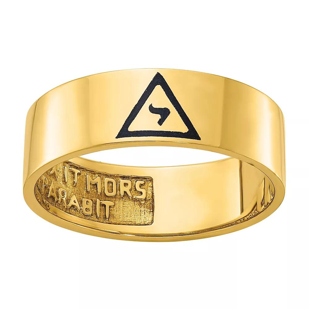 Masonic Collection Men's 10k Gold Enameled 14th Degree Grand Elect Masonic Ring, Size: 9 Product Image
