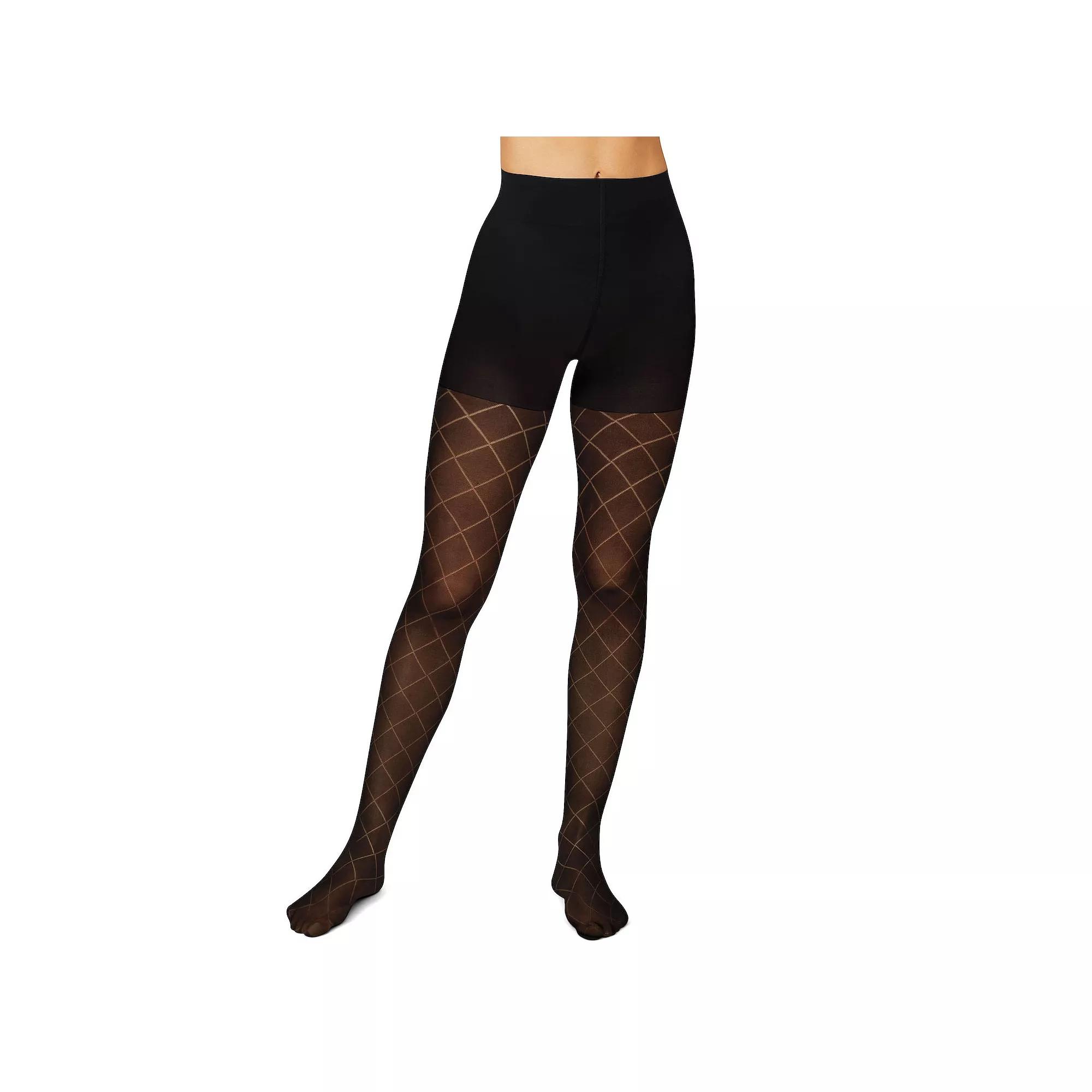 Women's Hanes® Diamond Outline Control Top Tights HG0017,  Product Image