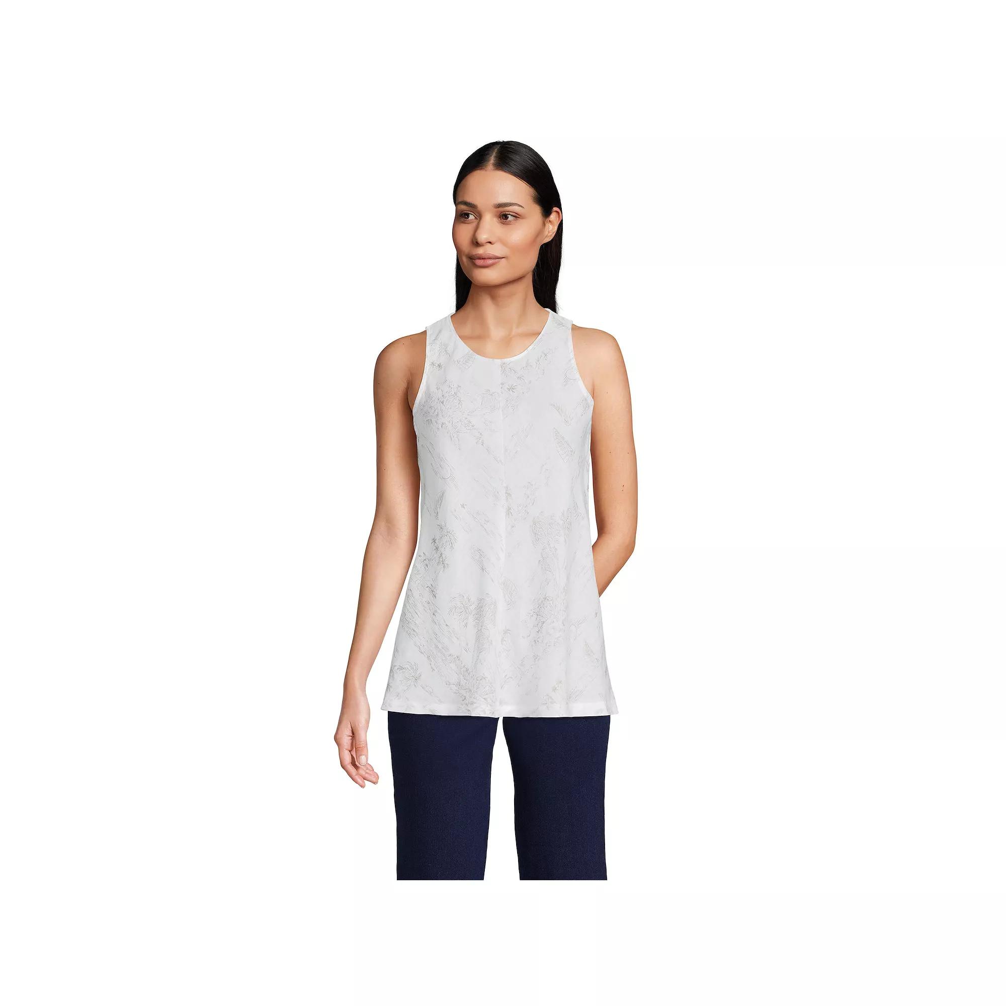 Women's Lands' End Linen Sleeveless Shirt,  Product Image