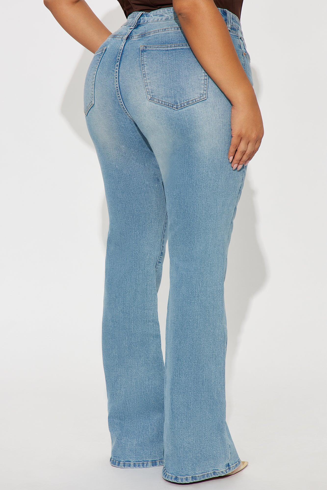 Forever Stretch Low Rise Flare Jeans - Medium Wash Female Product Image