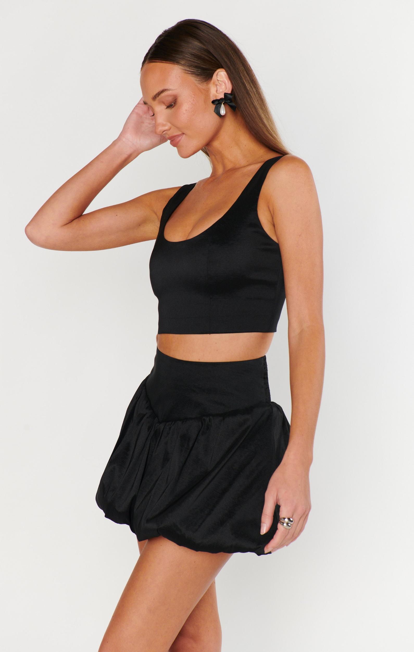 Celeste Skort ~ Black Taffeta Product Image