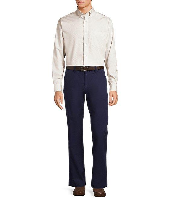 Gold Label Roundtree & Yorke Non-Iron Long Sleeve Bean Print Sport Shirt Product Image