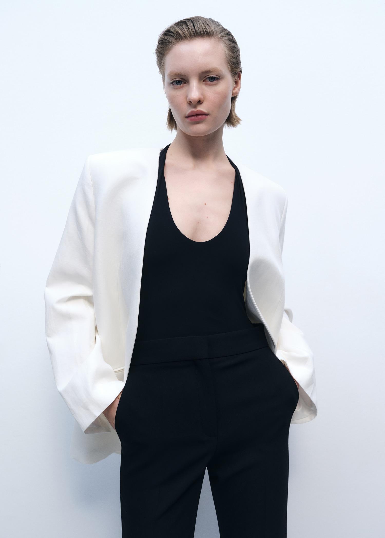 Maxi wide leg suit pants - Women | MANGO USA Product Image