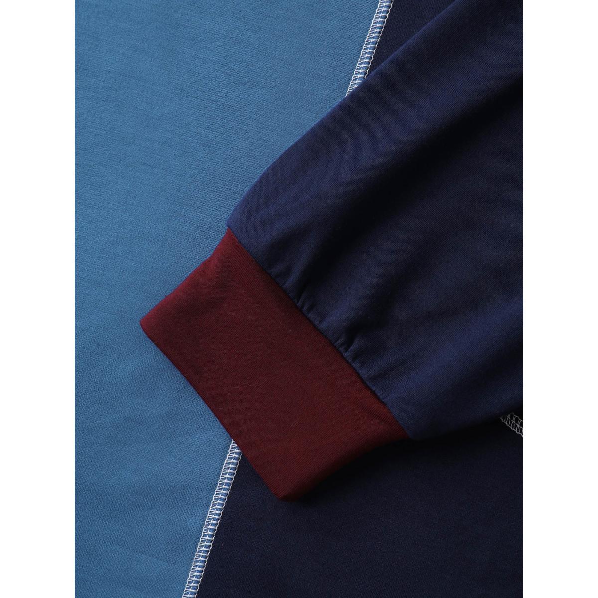 Plus Size Color Contrast Thread Lace Trim Sweatshirt Women Multicolor Leisure Non Casual Sweatshirts BloomChic 18-20/2X Product Image