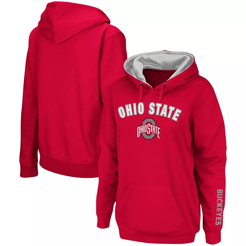 Women's Scarlet Ohio State Buckeyes Arch & Logo 1 Pullover Hoodie,  Product Image