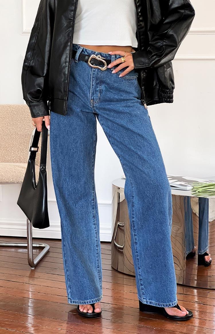 Calliope Mid Wash Mid Rise Slouchy Jeans Baby Product Image