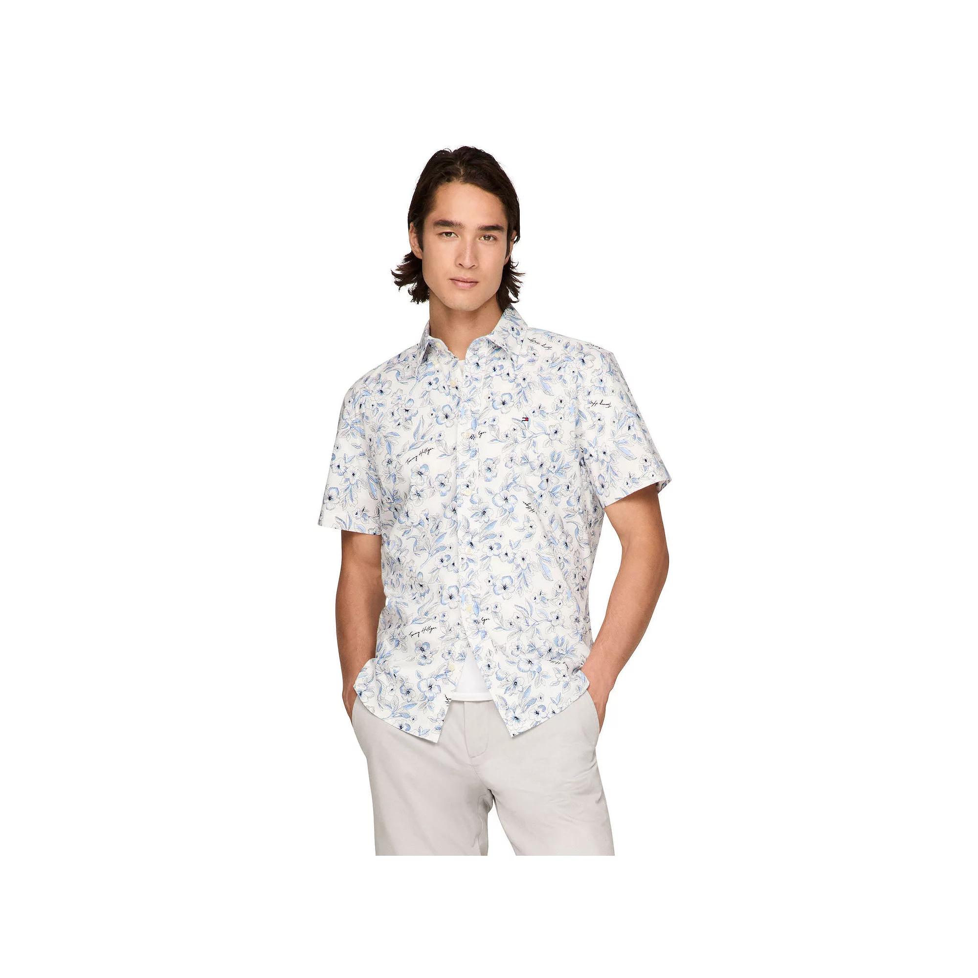 Men's Tommy Hilfiger Short Sleeve Printed Shirt,  Product Image