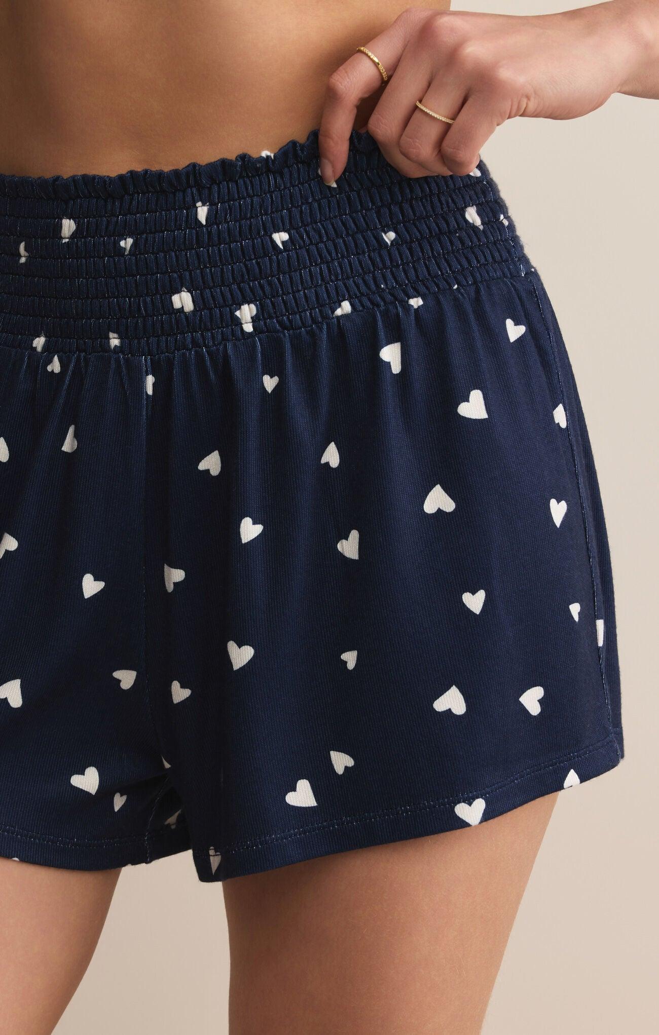 Z Supply Dawn Heart Shorts-Navy Product Image