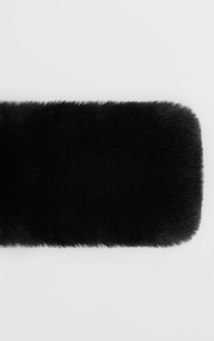 Black Faux Fur Bubble Headband Product Image
