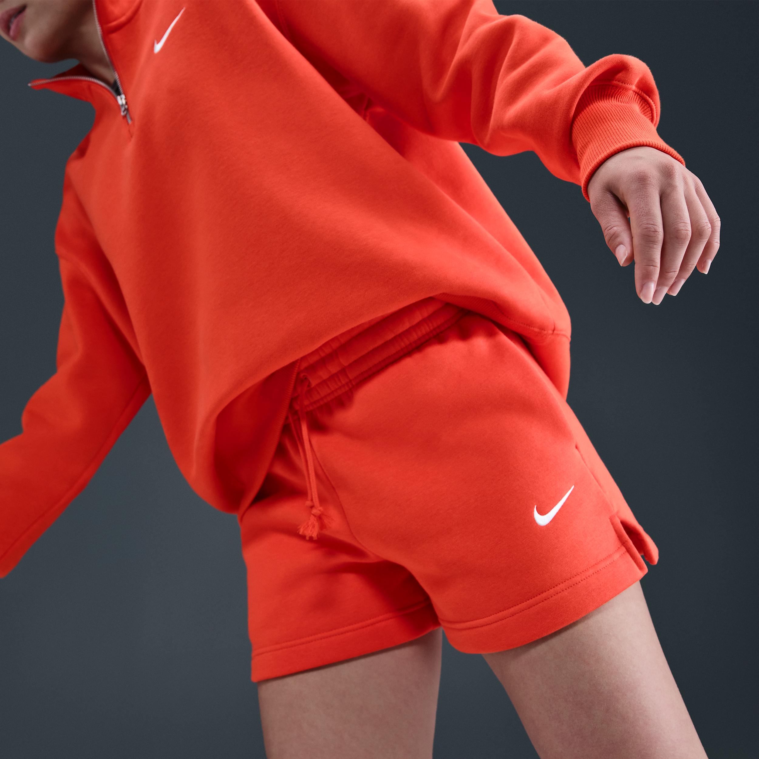 Womens Nike Sportswear Phoenix Fleece Mid-Rise 4 Shorts | IH2108-633 Product Image