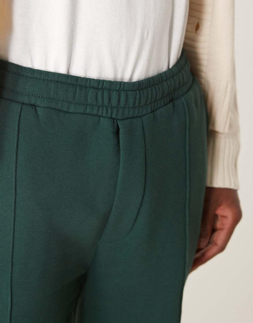 ASOS DESIGN straight leg sweatpants with pin tuck in green - part of a set Product Image