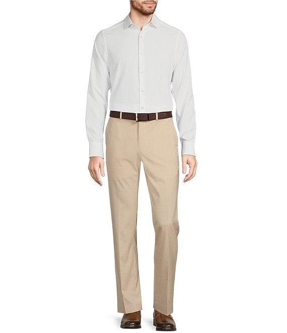 Murano Wardrobe Essentials Alex Slim Fit TekFit Waistband Suit Separates Flat Front Dress Pants Product Image