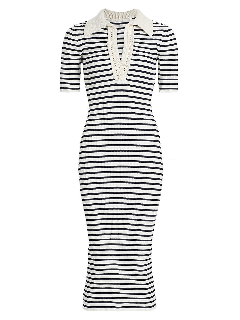 Womens Darcy Striped Knit Midi-Dress Product Image