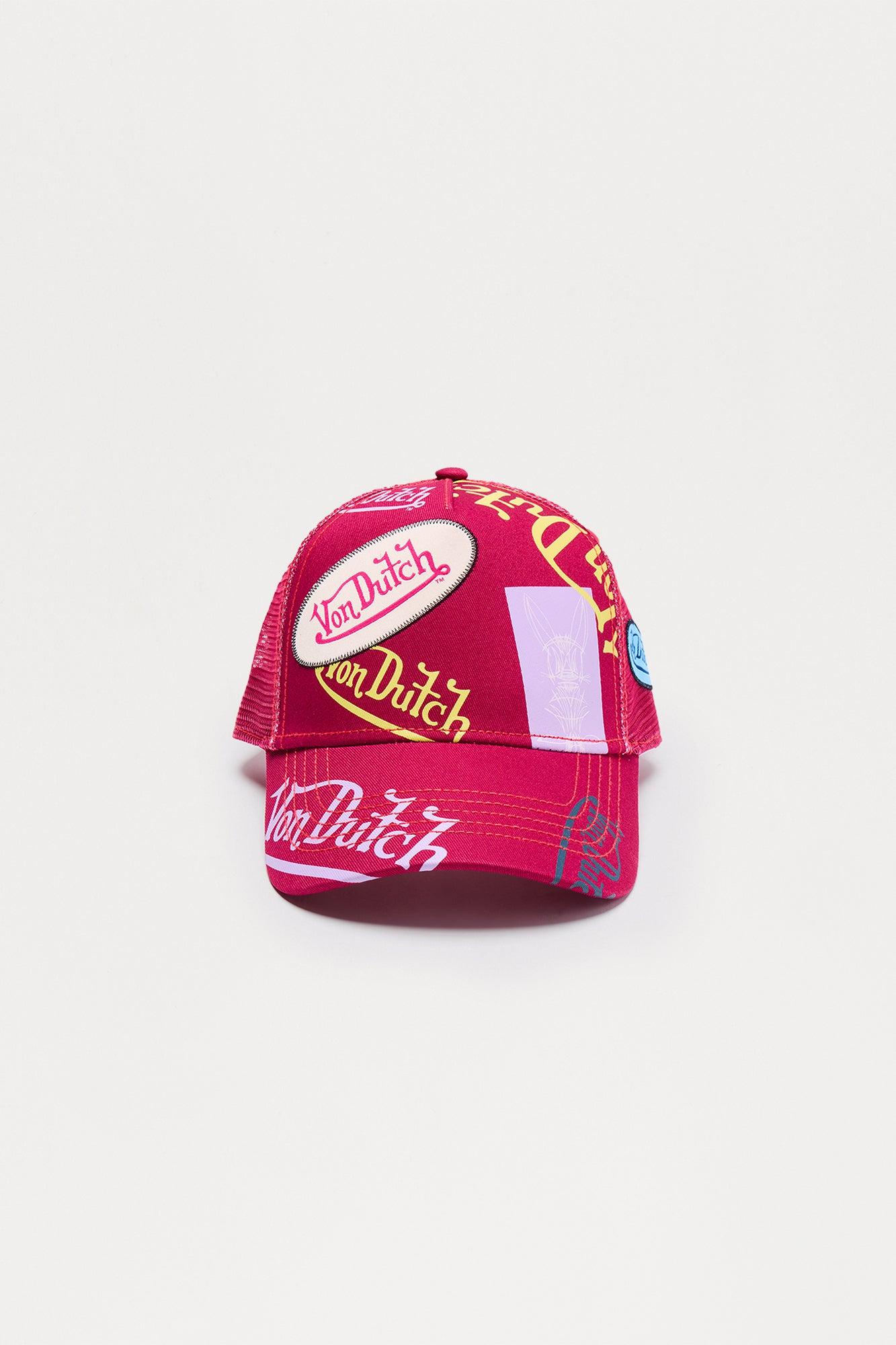 Von Dutch Magenta Montage Trucker Hat - Magenta/combo Female Product Image